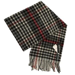 Steve Madden Winter Scarf Wrap Houndstooth Women’s Black Red White New Tags